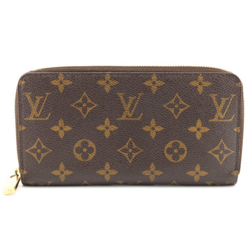 LOUIS VUITTON M60017 Zippy Wallet Round Zipper Monogram Long Brown Unisex