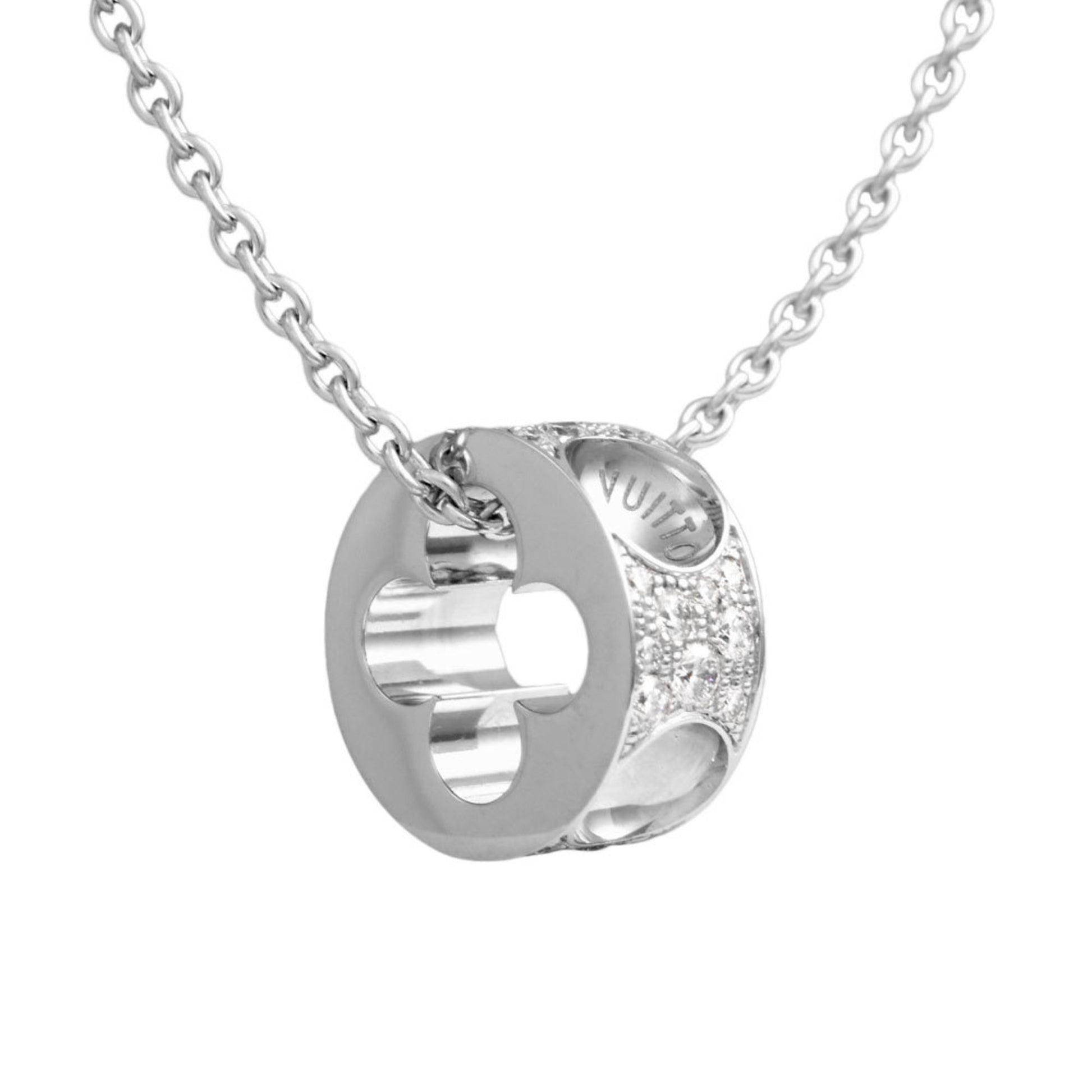 Louis Vuitton Empreinte Pendant Necklace 18k White Gold and Diamonds