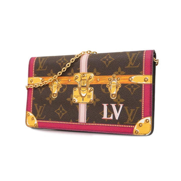 LOUIS VUITTON Shoulder Bag Monogram Pochette Weekend M62456 Brown Ladies
