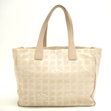 CHANEL New Travel Line MM Coco Mark Tote Bag Beige Ladies