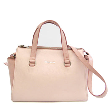 MIU MIU Madras 5BB006 Women's Leather Handbag,Shoulder Bag Light Pink