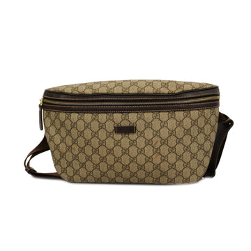 GUCCIAuth  Body Bag 211110 Men's GG Supreme Sling Bag Beige,Brown