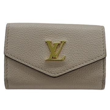 Louis Vuitton Wallet Women's Tri-Fold Portofeuil Rock Mini Calf Leather Greige M69340