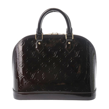 LOUIS VUITTON Vernis Alma PM Amarant M91611 Women's Monogram Handbag Vuitton Bag Back