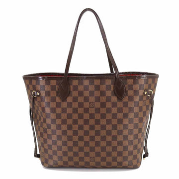 LOUIS VUITTON Damier Neverfull MM Tote Bag Ebene Threes N51105 Brown Gold Hardware