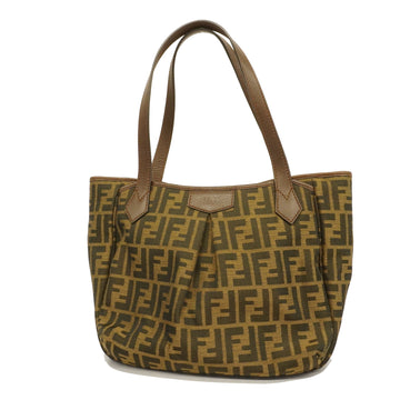 FENDIAuth  Zucca Women's Canvas Handbag,Tote Bag Brown