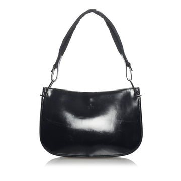 Gucci One Shoulder Bag 001 3193 Black Patent Leather Ladies GUCCI