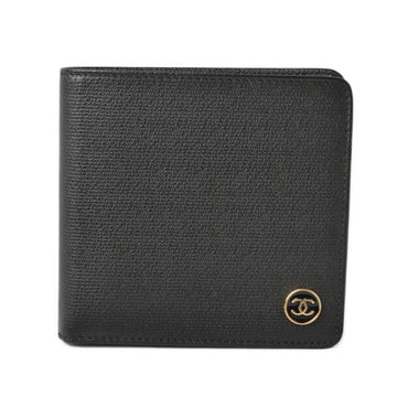 CHANEL Wallet Men's Bifold Folding Coco Mark Black