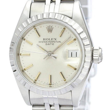ROLEX Oyster Perpetual Date 69240 18K White Gold Steel Automatic Watch BF560259