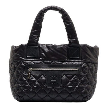 CHANEL coco coon tote bag handbag black nylon ladies