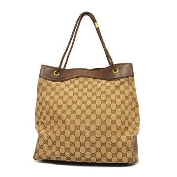 GUCCIAuth  GG Canvas Tote Bag 109141 Women's Beige,Brown