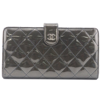 CHANEL Matelasse Long Wallet Khaki Women's