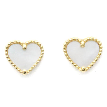 VAN CLEEF & ARPELS Sweet Alhambra Heart MOP 18K Yellow Gold Earrings BF556440