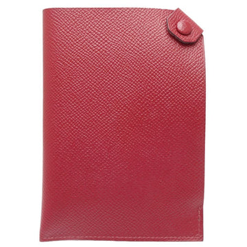 HERMES Talmac PM Passport Case Vaux Epson Rouge Grena 180105