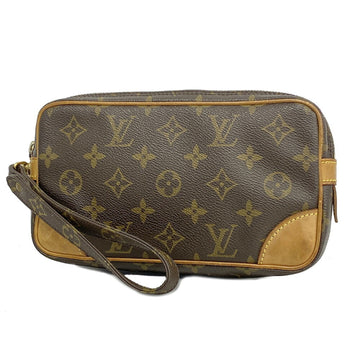 LOUIS VUITTON Clutch Bag Monogram Marly Dragonne M51827 Brown Men's Women's