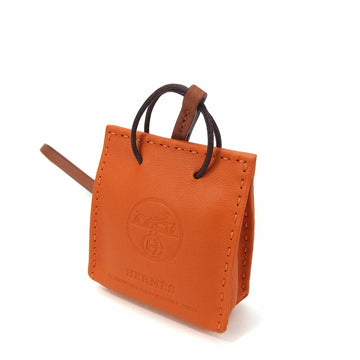 HERMES Bag Charm Sac Orange D Engraved 2019 Anu Milo Lamb Shopper Leather Accessory Women's  orange accessory