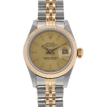 ROLEX Datejust 69173 Ladies YG/SS Watch Automatic Winding Champagne Dial