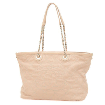 CHANEL Wild Stitch Coco Mark Chain Tote Bag Soft Caviar Pink A92744