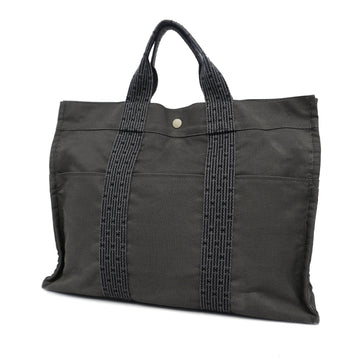 HERMESAuth  Her Line Yale Line MM Men,Women,Unisex Canvas Tote Bag Black