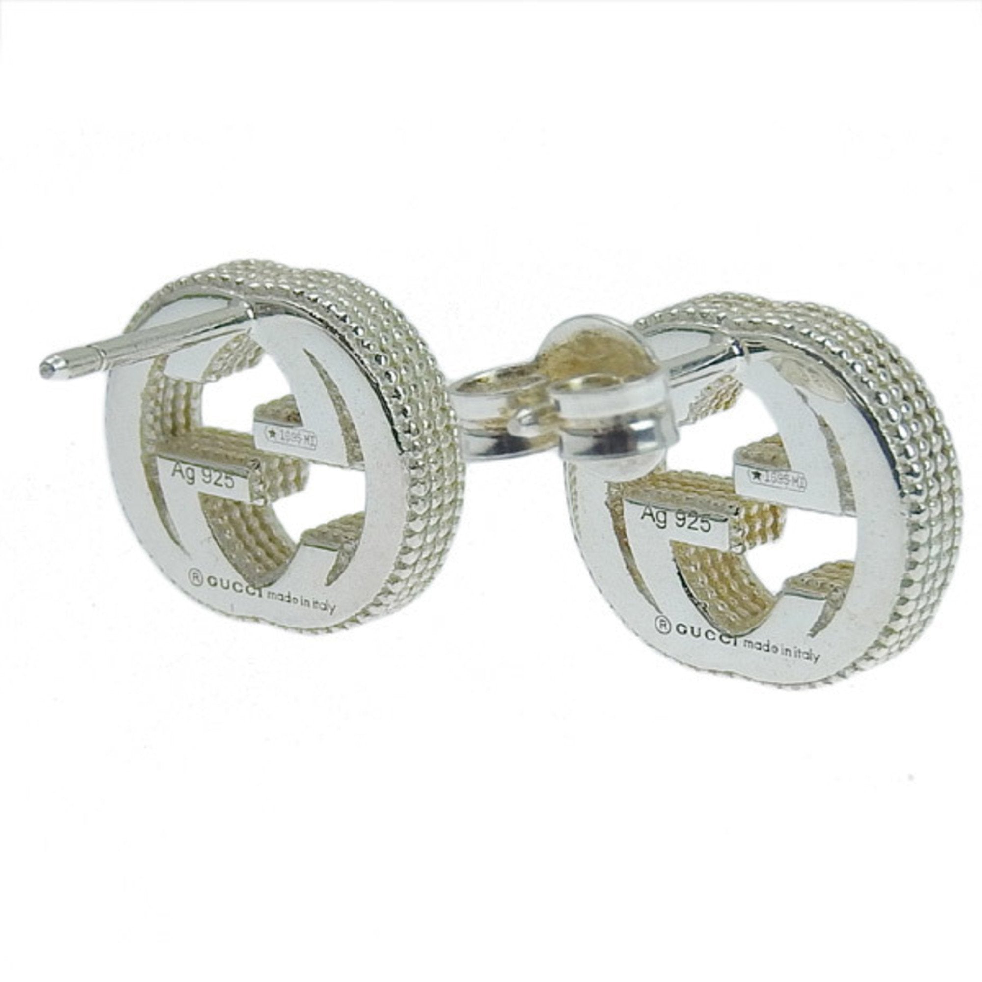 Gucci interlocking g earrings clearance in silver