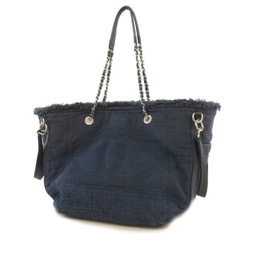 Chanel 2way Bag Women's Canvas Handbag,Shoulder Bag Navy