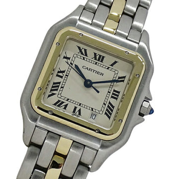 CARTIER Watch Women's Panthere MM 1 Row Date Quartz Stainless Steel SS Gold YG 183949 Combination Polished