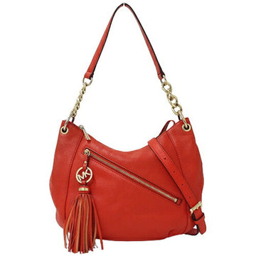 MICHAEL KORS bag ladies shoulder 2way leather orange red tassel