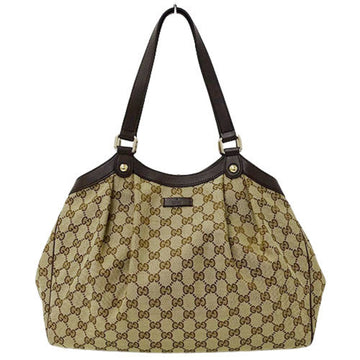 Gucci Bag Ladies Tote Shoulder GG Canvas Brown Beige 388919