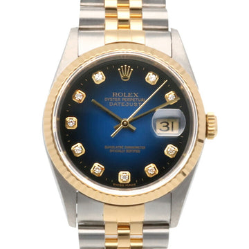 ROLEX Datejust Oyster Perpetua Watch Stainless Steel 16233G Automatic Men's