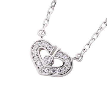 Cartier K18WG melee D C heart necklace diamond