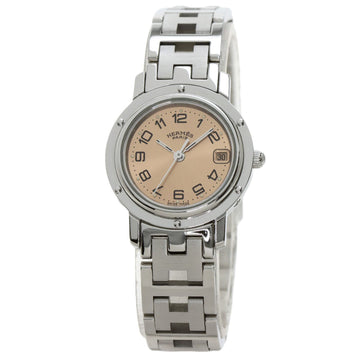 HERMES CL4.210 Clipper Watch Stainless Steel/SS Women's