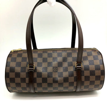 LOUIS VUITTON Papillon 30 N51303 Damier Brown Gold Hardware Handbag Roll Boston Bag Ladies