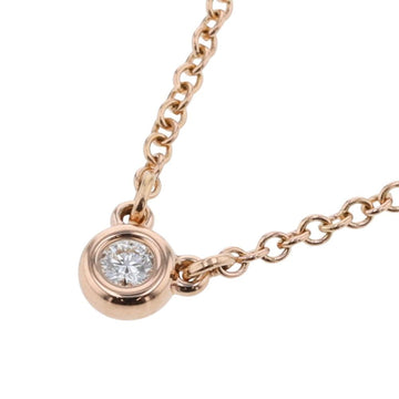 TIFFANY Necklace Via the Yard 1P Approx. 0.05ct K18 Pink Gold Diamond Women's &Co.