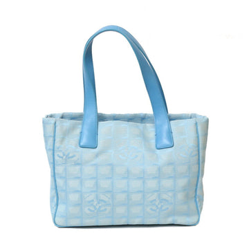 CHANEL Nyron Shoulder Bag Tote New Travel Line Blue Women's Nylon