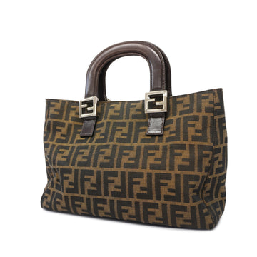 FENDIAuth  Zucca Handbag Women's Canvas Handbag,Tote Bag Brown