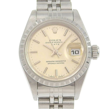 ROLEX Oyster Perpetual Date 69240 Stainless Steel Silver Automatic Winding Ladies Dial Watch