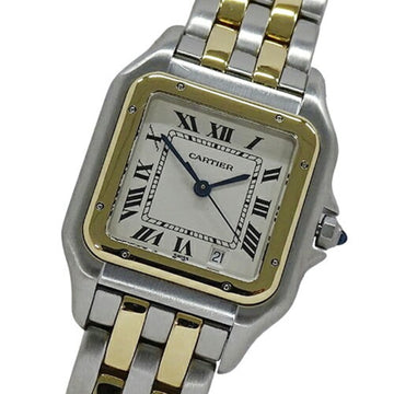 CARTIER Watch Boys Panthere MM 2 Row Date Quartz Stainless Steel SS Gold YG W25028B6 Combination Polished