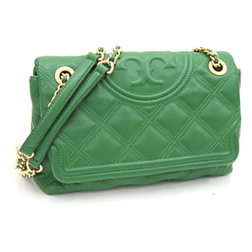 TORY BURCH Shoulder Bag Fleming Soft 56716 Green Leather Chain Women's
