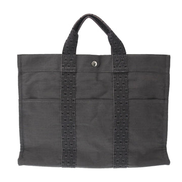 HERMES Ale Line MM Gray Women's Canvas Tote Bag