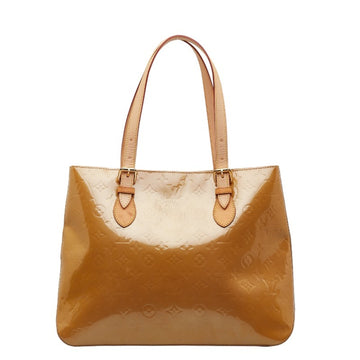 LOUIS VUITTON Monogram Vernis Brentwood Shoulder Bag Tote M91511 Noisette Beige Patent Leather Women's