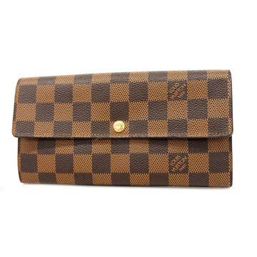 LOUIS VUITTONAuth  Damier Portofeuil Sara N61734 Men,Women,Unisex Long Wallet