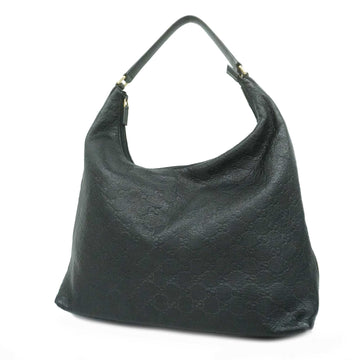GUCCIAuth sima 248895 Men's Leather Shoulder Bag Black