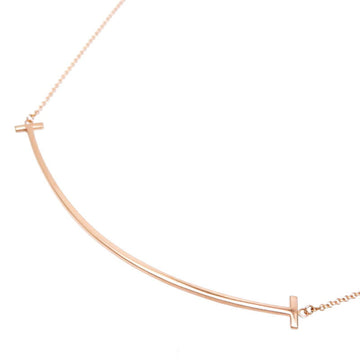 TIFFANY 2020 Purchase T Smile Large Pendant Women's Necklace 750 Pink Gold