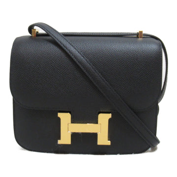 HERMES Constance 3 Mini Shoulder Bag Black Epsom leather