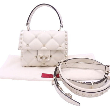 Valentino handbag shoulder bag 2Way rock studs off-white leather x gold hardware women's