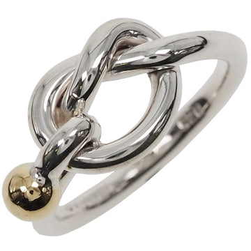 TIFFANY Love Knot Vintage Silver 925 x K18 Gold Women's Ring