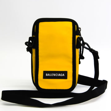 Balenciaga Explorer 593329 Unisex Nylon Canvas Shoulder Bag,Sling Bag Black,Yellow