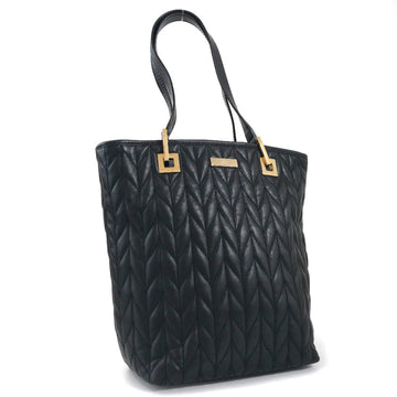 Gucci Tote Bag Quilted 002/1099 Leather Black Ladies GUCCI