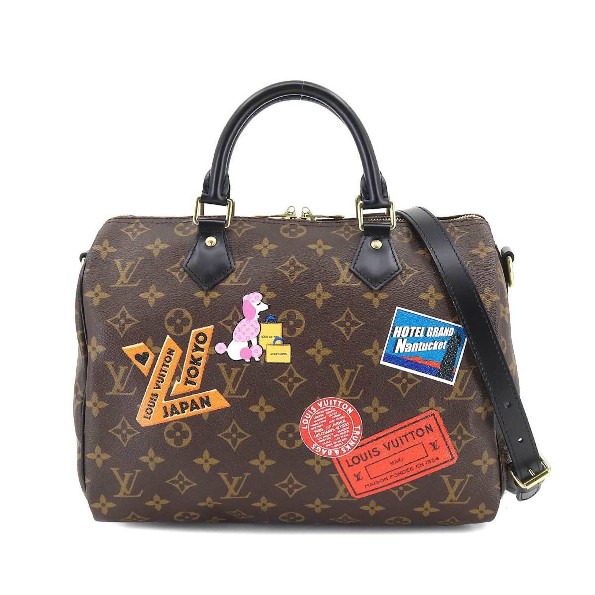 Auth Louis Vuitton Monogram 2WAY Bag Mini Speedy M41534 Women's