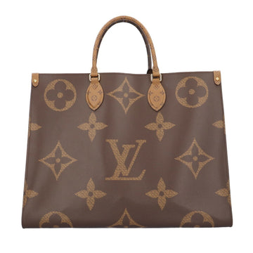 LOUIS VUITTON On the Go GM Monogram Giant Tote Bag Canvas Brown Women's